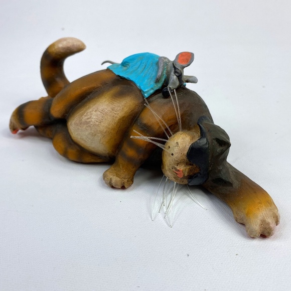 1999 Stebleton Cagey Critters "Dream Time" Cat & Mouse Figurine - Picture 1 of 8